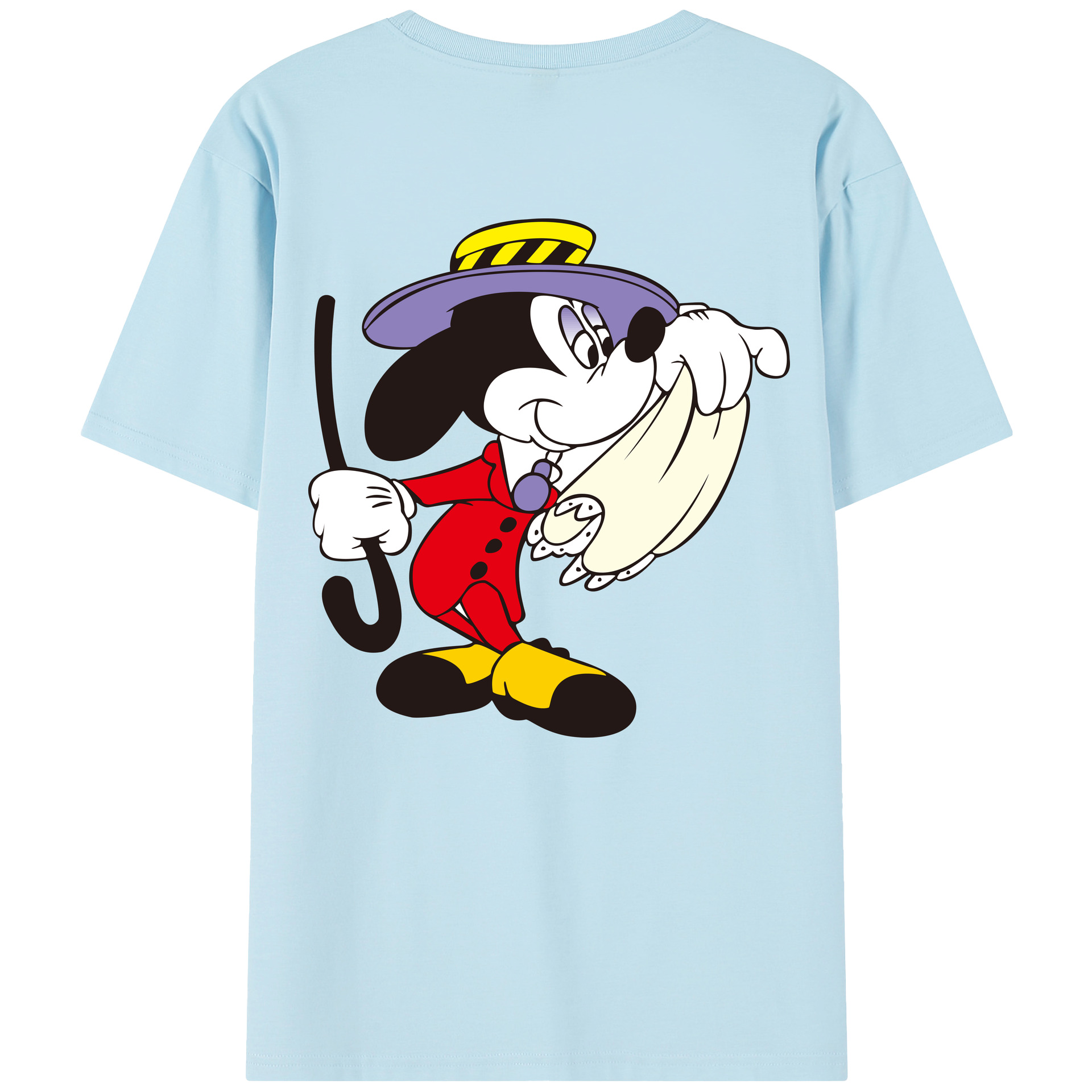 （画像用） ミッキーマウス Mickey Mouse 綿100％半袖Tシャツ（背面プリント）